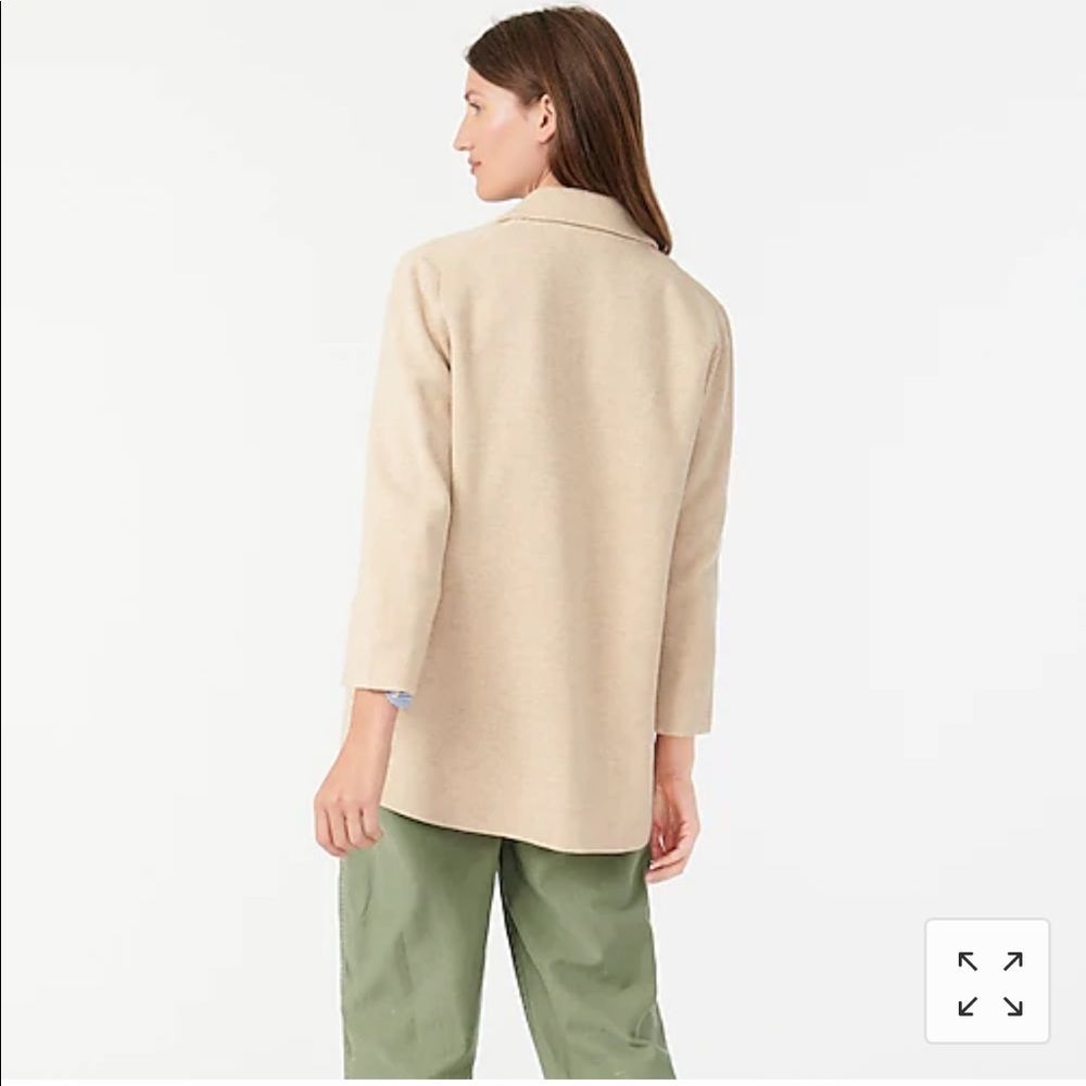 J. Crew Sophie Open Front Sweater Blazer Size XS Heather Natural Cream - Picture 4 of 16